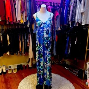 Nicole Miller Blue Maxi Dress- Medium